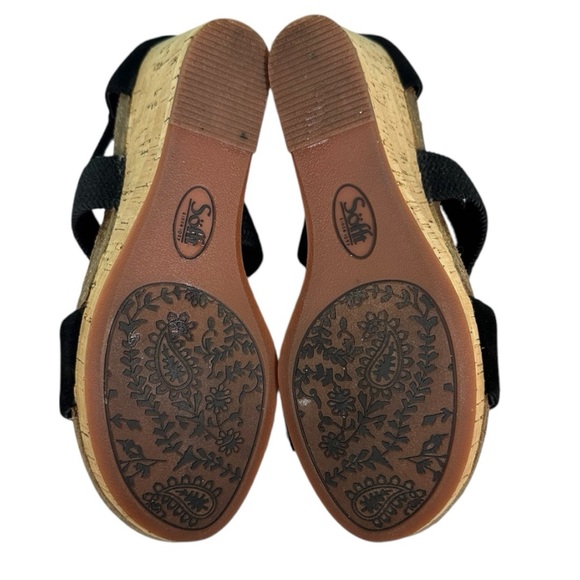 Chic Black Wedge Sandals size 8.5 - Picture 7 of 7